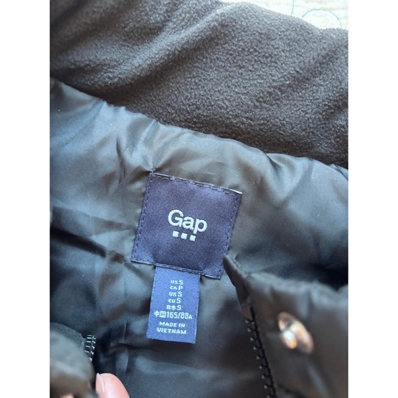 Gap Women Black Quilted Puffer Vest‎ Zip Snap Collar Size Small Lightweight - Picture 7 of 7